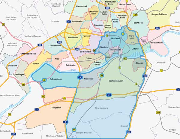 Unser Einzugsgebiet umfasst folgende Städte/Stadtteile:      Frankfurt Sachsenhausen     Frankfurt Niederrad     Frankfurt Oberrad     Frankfurt Ostend     Frankfurt Westend     Frankfurt Bornheim     Frankfurt Nordend     Frankfurt Stadtmitte     Frankfurt Goldstein     Frankfurt Schwanheim     Neu Isenburg     Dreieich     Langen     Egelsbach